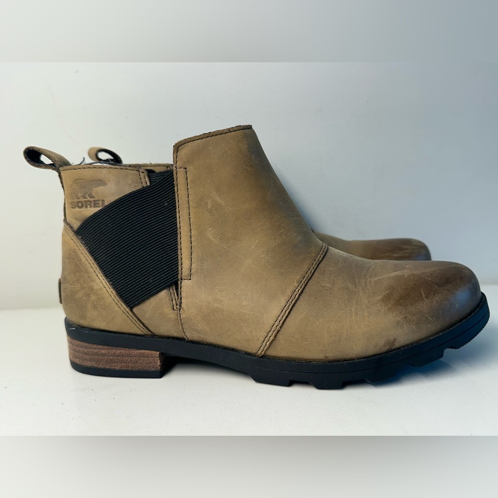 Sorel Women's Emelie Chelsea Ankle Boots Tan US 9